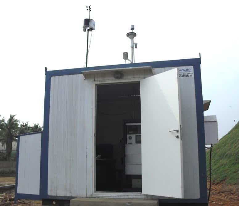 CAAQMS Continuous Ambient Air Quality Monitoring Station installed at industrial site India