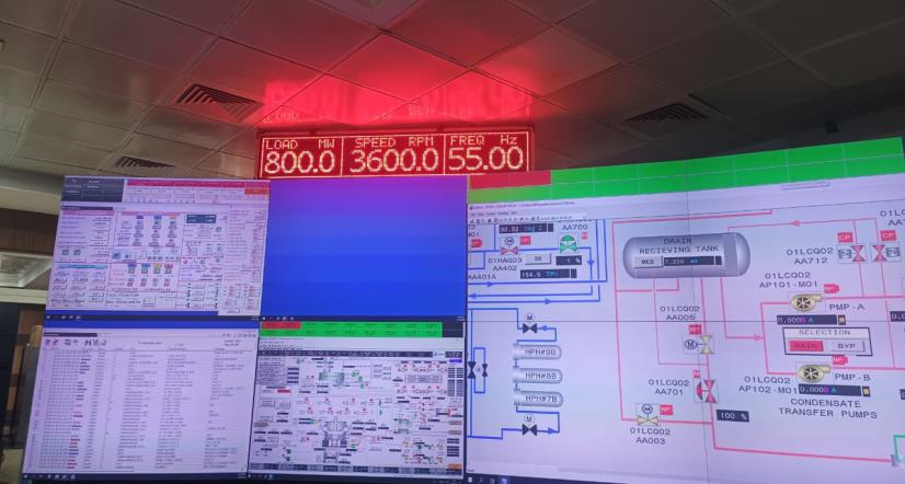 Industrial production LED display board wall mounted manufacturing real-time data